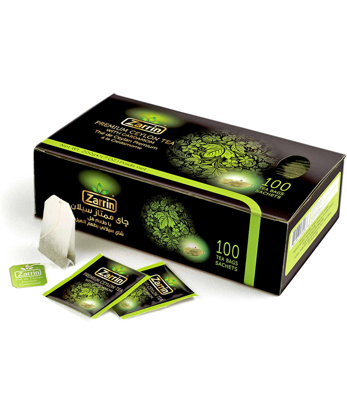 Zarrin Tagged Teabag Cardamom Tea 2gX100