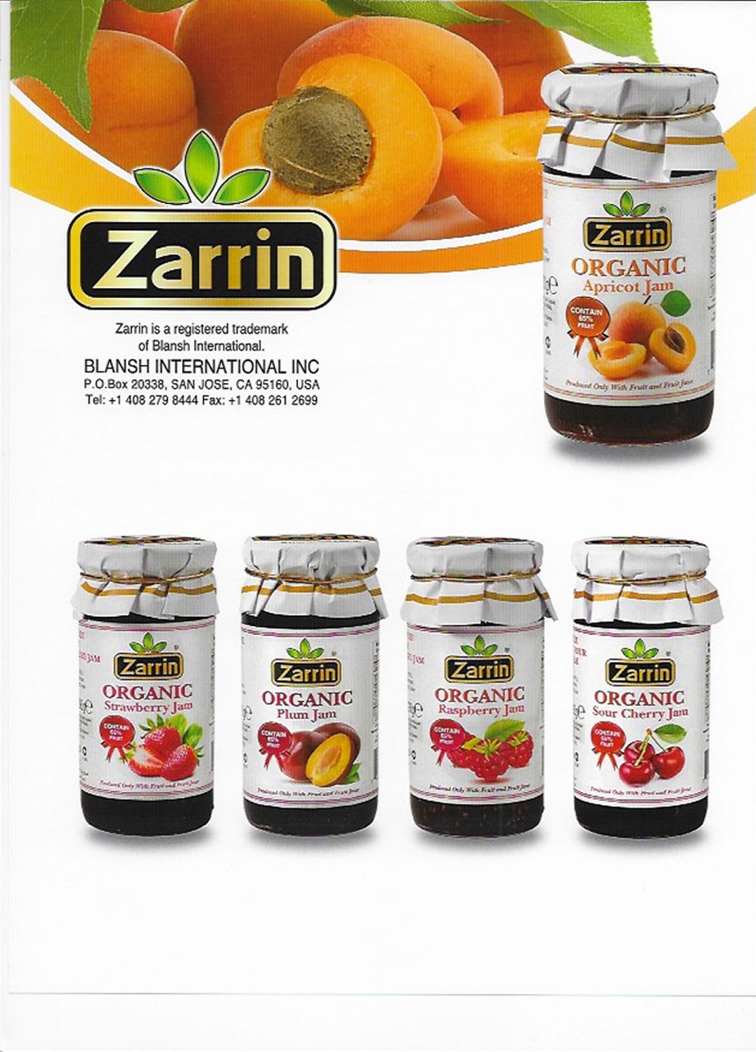 Zarrin is a grocery, including jams, wholesale distributors in San Jose, CA