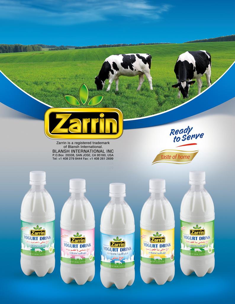 Zarrin imported yogurt drink products from turkish.