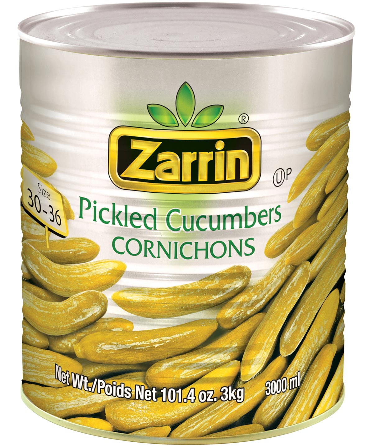 Pickled cucumbers in can by Zarrin 30-36.