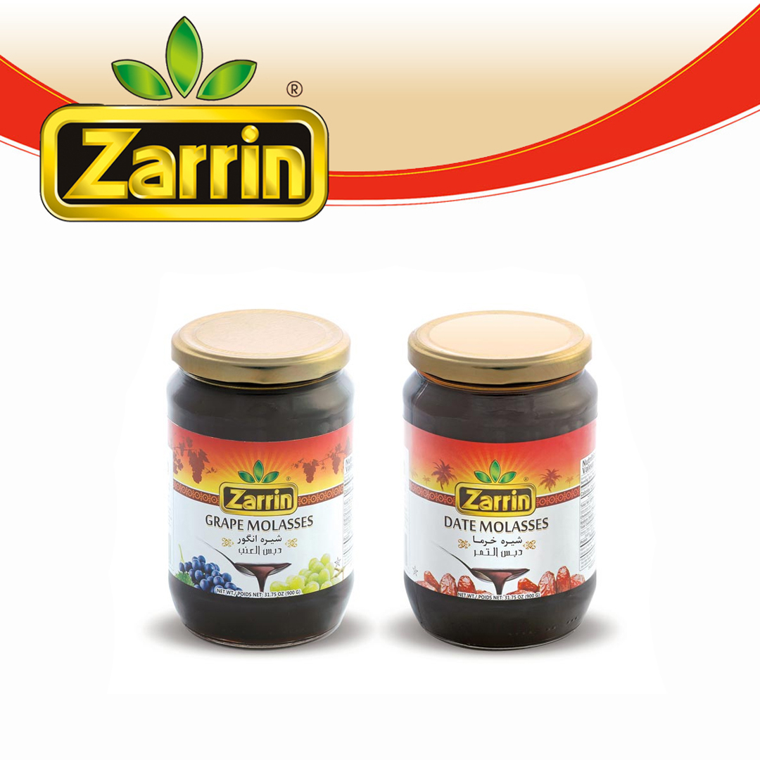 Zarrin Date Molasses and Grape Molasses products.