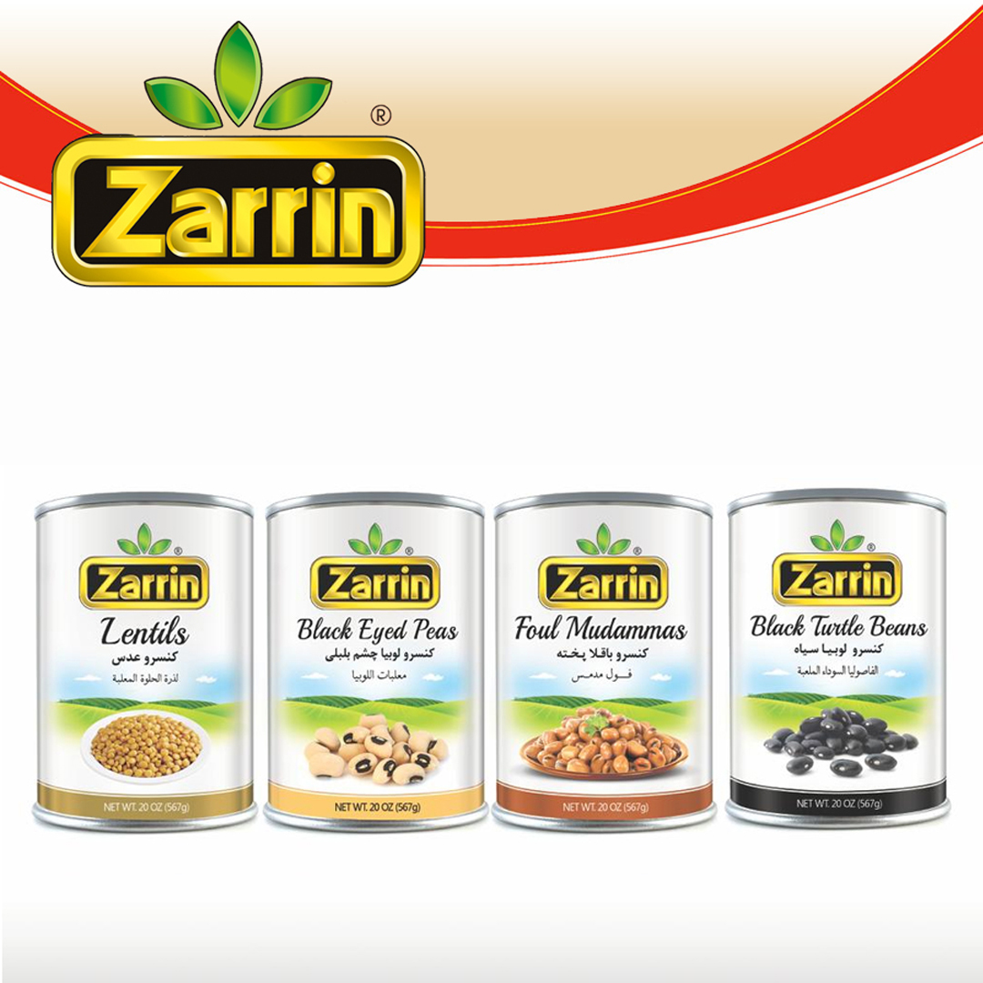 Great tasting lentils, black eyed peas, foul mudammas, and black turtle beans from Zarrin wholesaler and importer. 
