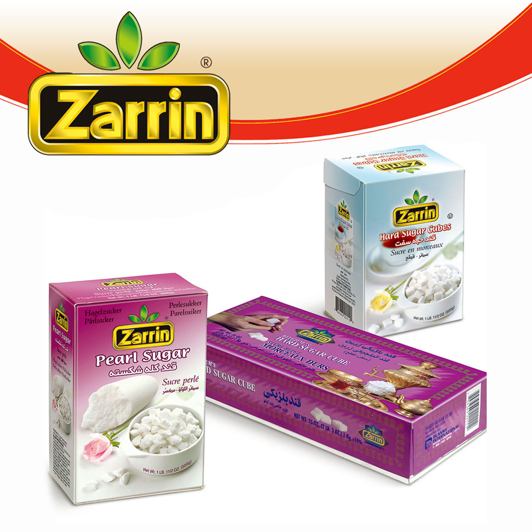 Hard sugar cubes imported and distributed by Zarrin in California to several locations throughout the United States.